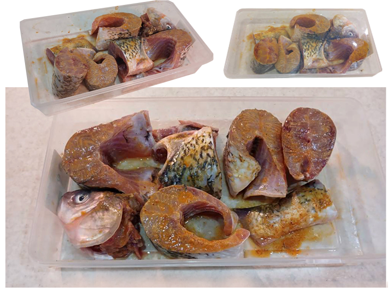 ماهی سفید تازه دریای خزر طعم دار شده پرسی - یک وعده سه نفره